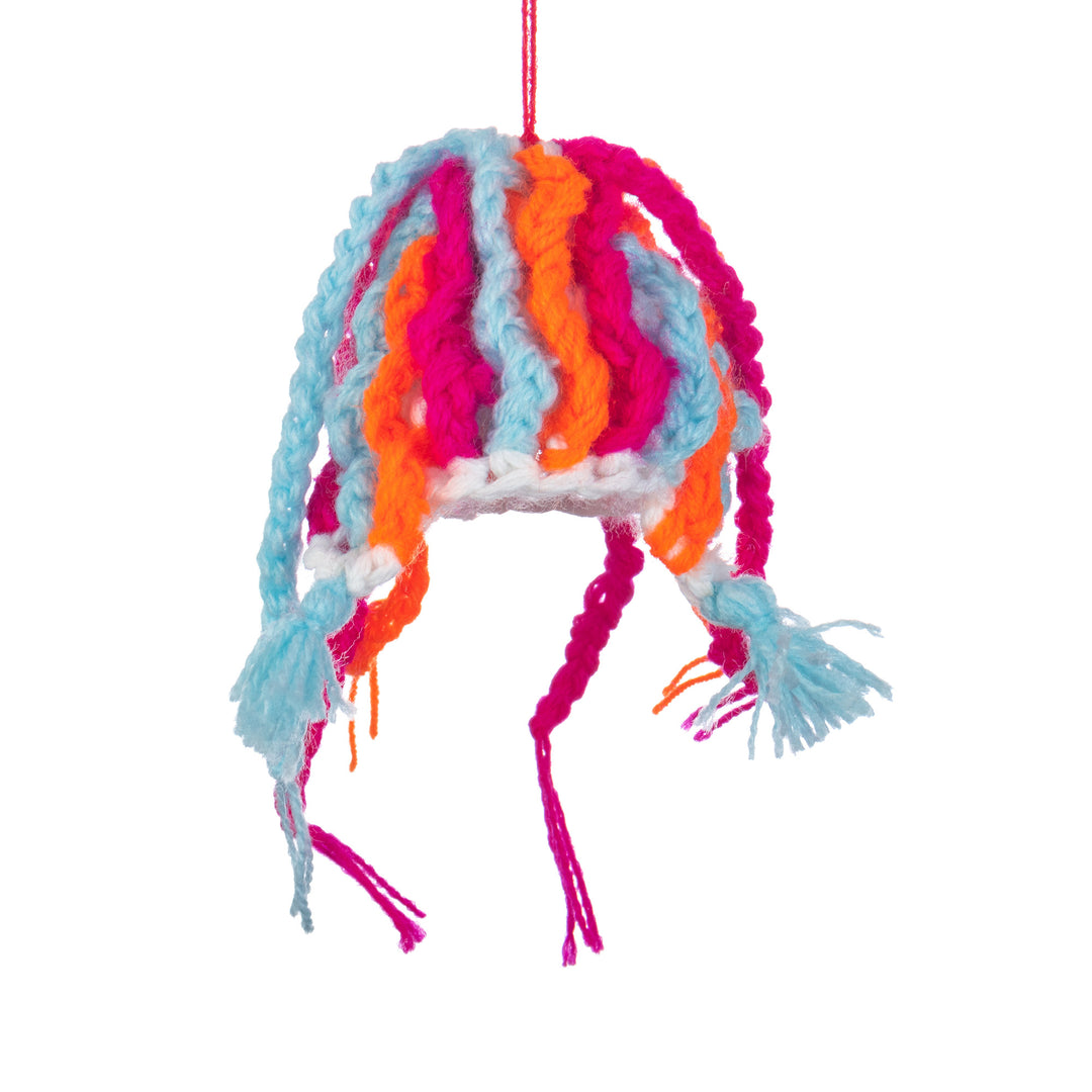 Crocheted Peruvian Ornaments with Andean Hats (Set of 4) - Colorful Andean Tradition