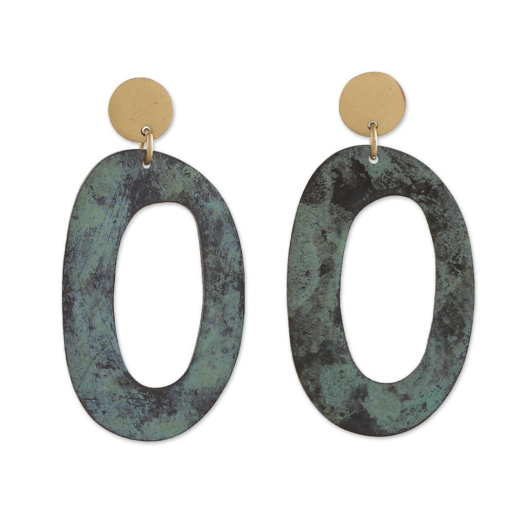 Bold Brass Dangle Earrings - Creative Triumph