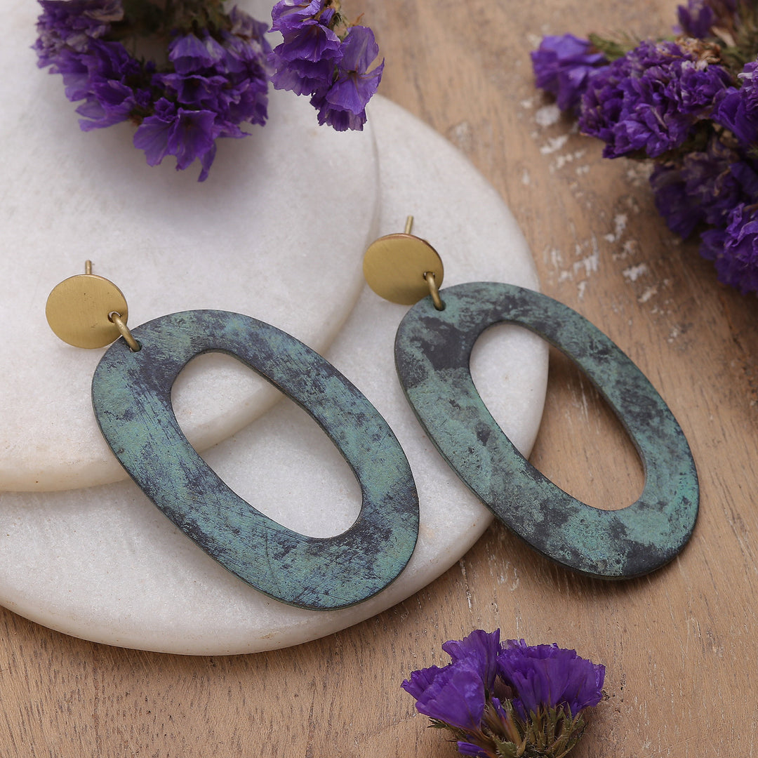 Bold Brass Dangle Earrings - Creative Triumph