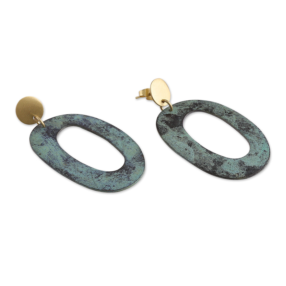 Bold Brass Dangle Earrings - Creative Triumph