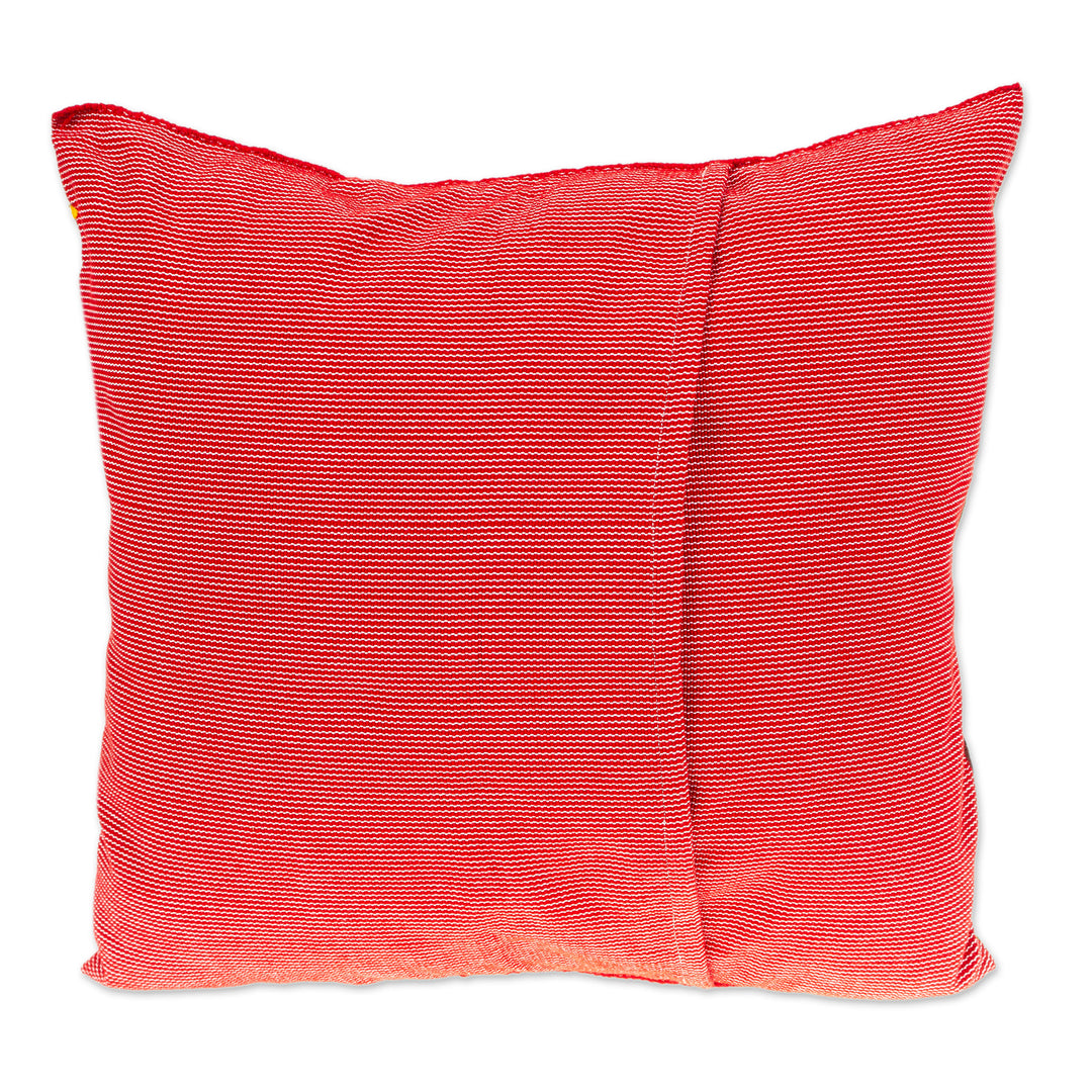 Handmade Tropical Floral Embroidered Cotton Cushion Cover - Jungle Wings