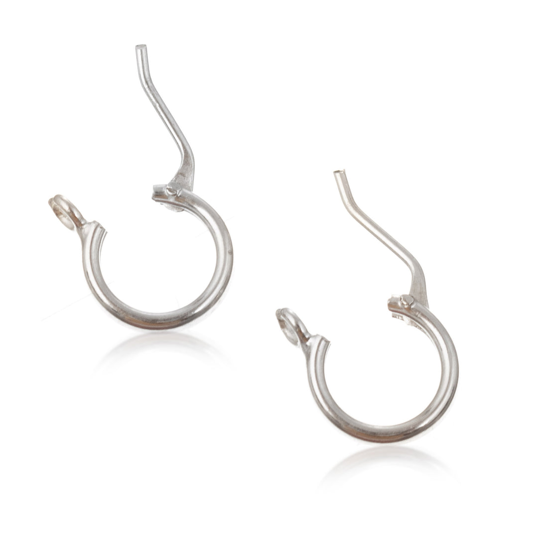 Handmade Modern Sterling Silver Mini Hoop Earrings from Peru - Silver Polish