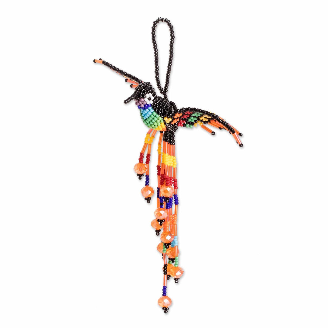 Multicolor Bird-Themed Home Accent Hand Made in Guatemala - Hummingbird Waterfall