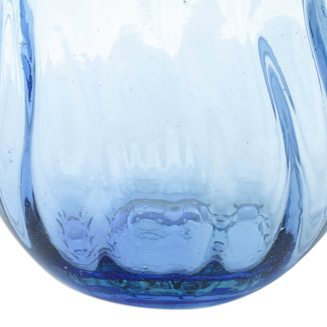 Eco-Friendly Handblown Stemless Wine Glasses (Pair) - Refreshing Indigo