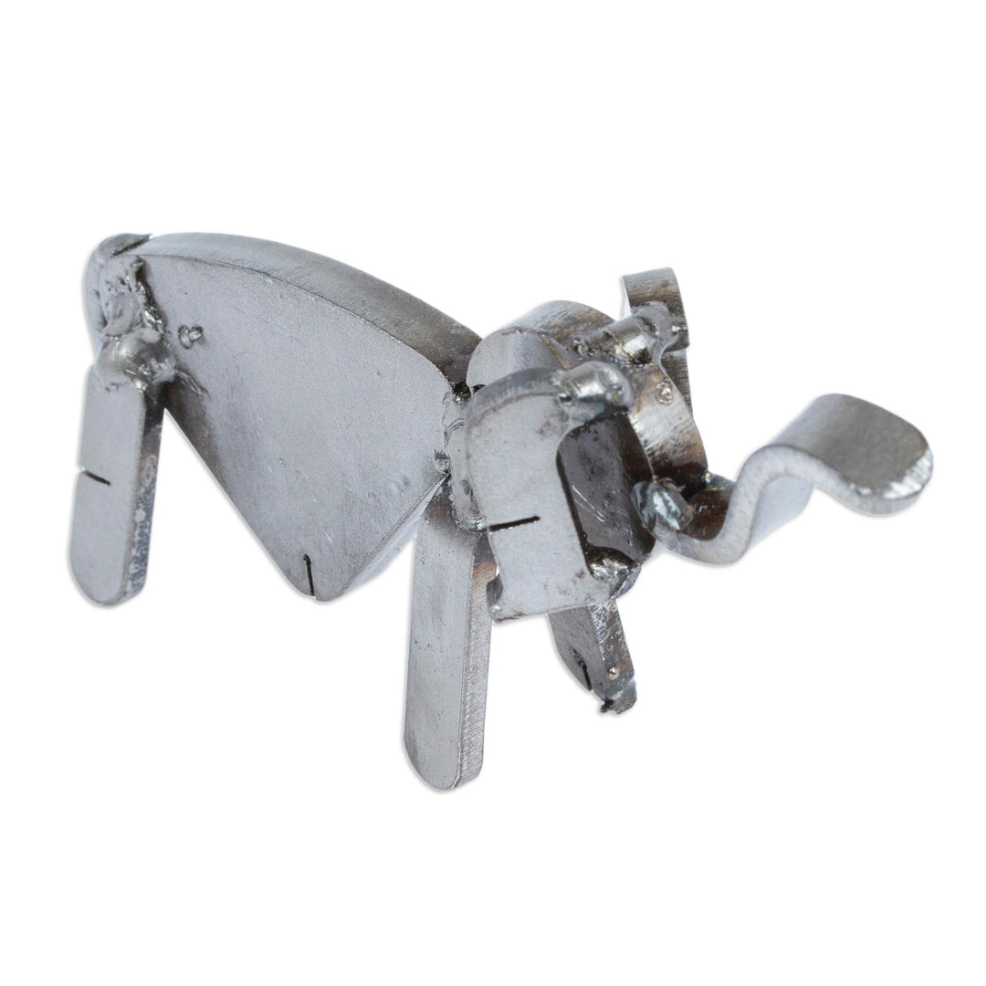 Recycled Auto Parts Elephant Figurine Handmade in Mexico - Microelephant