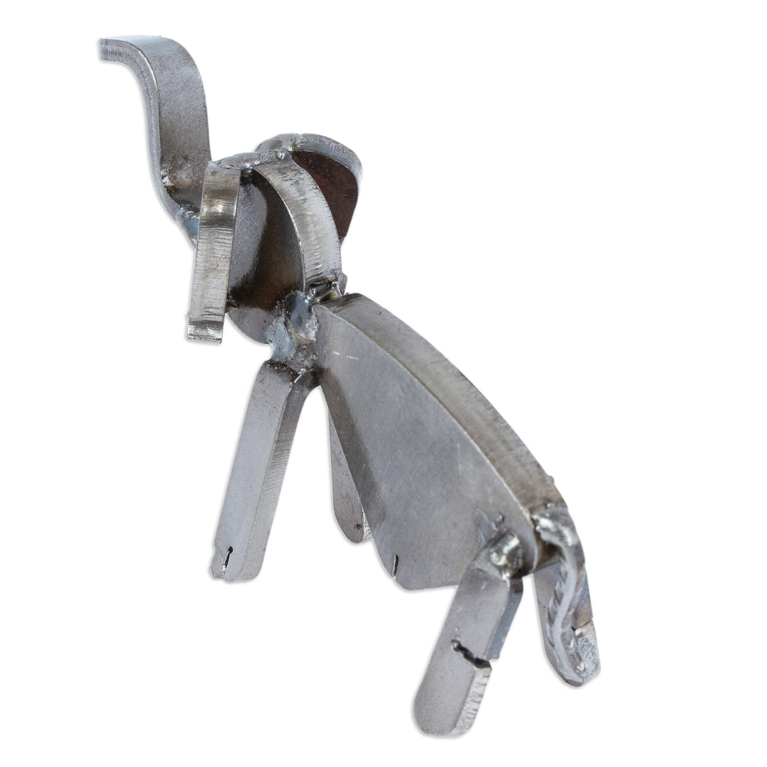Recycled Auto Parts Elephant Figurine Handmade in Mexico - Microelephant