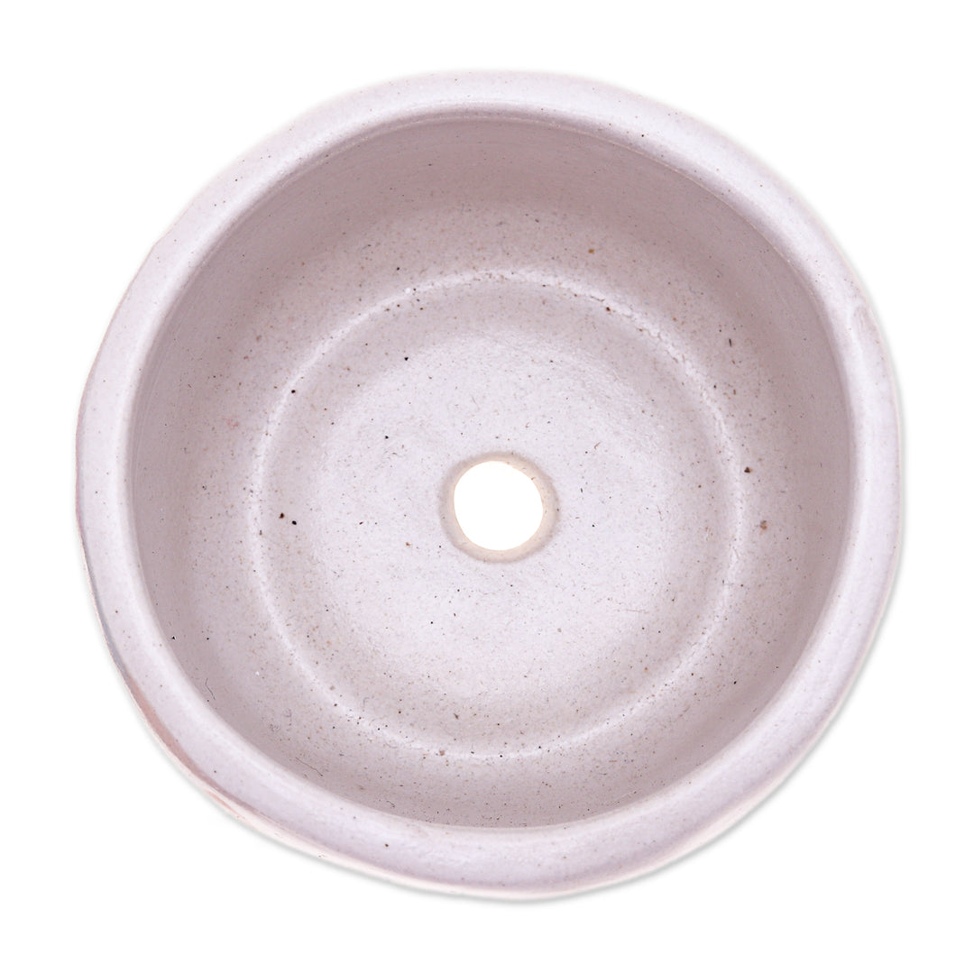 Handcrafted Ceramic Flower Pot with Brown Speckle Pattern - Speckled Bud