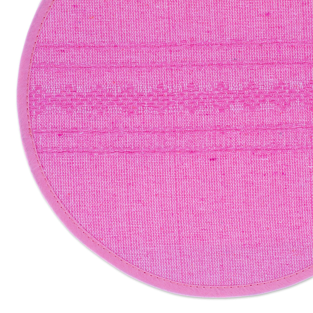 Hand Woven Cotton Tortilla Warmer Pouch from Mexico - Oaxacan Warmer in Fuchsia
