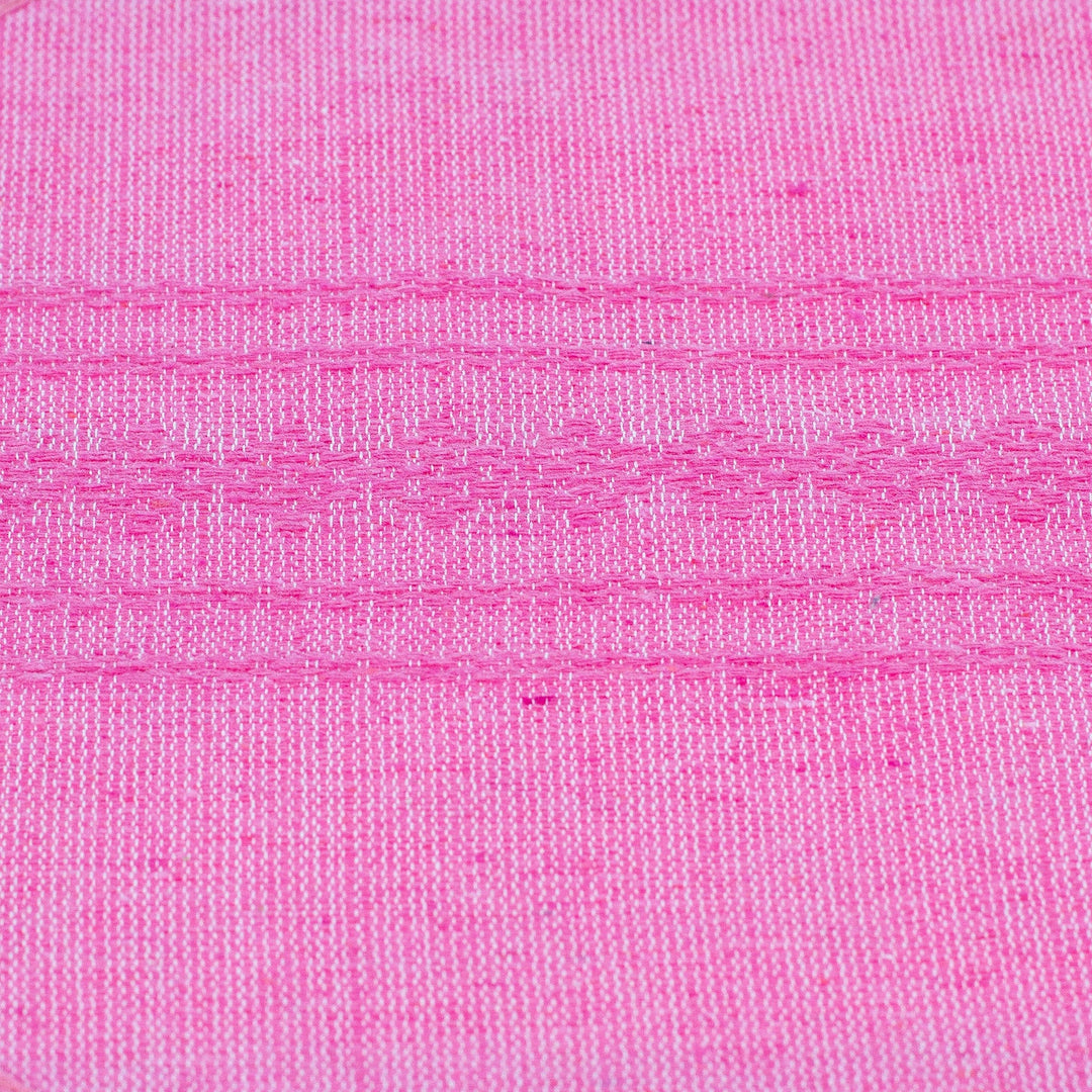 Hand Woven Cotton Tortilla Warmer Pouch from Mexico - Oaxacan Warmer in Fuchsia