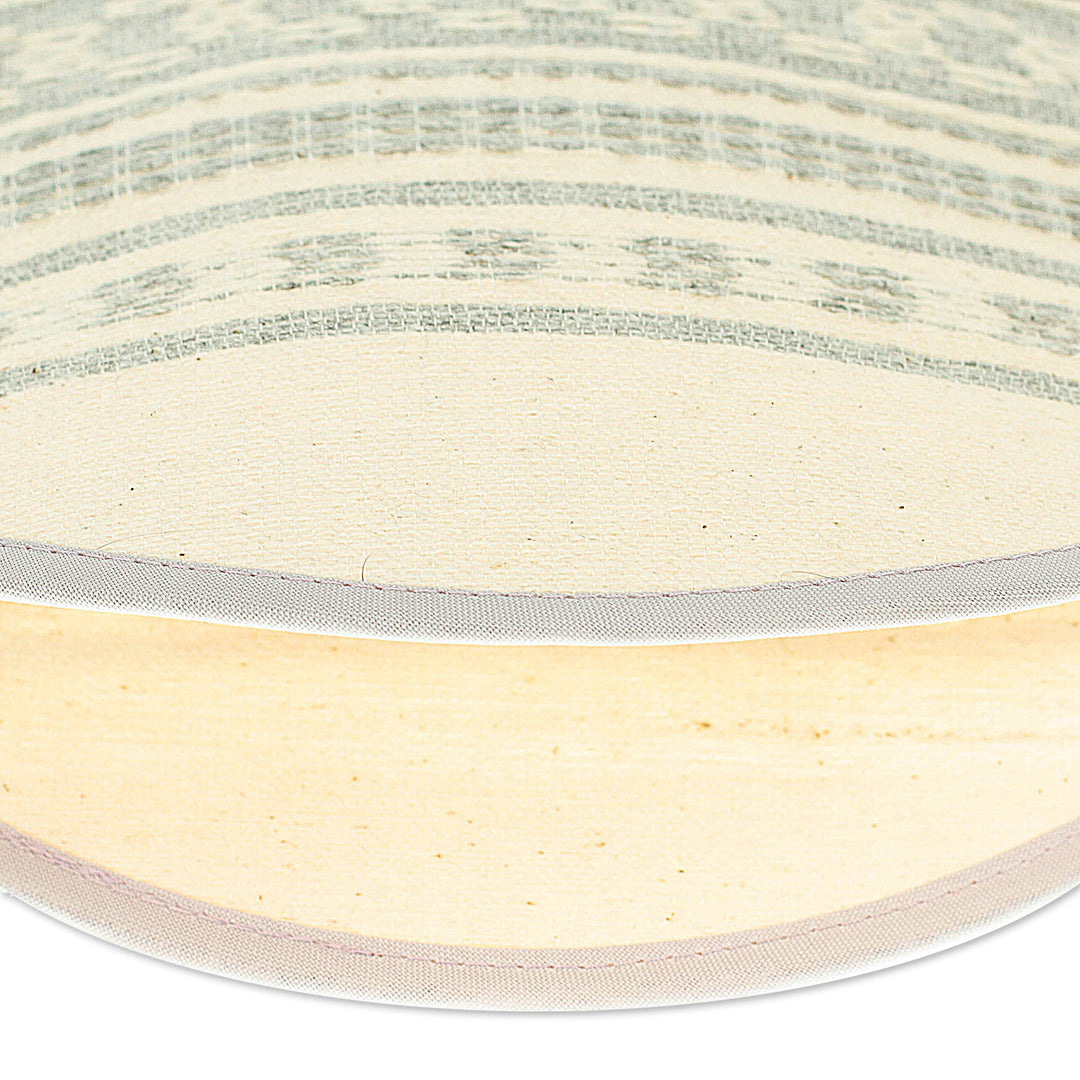 Handloomed Cotton Fabric Tortilla Pouch from Oaxaca Mexico - Warmer in Alabaster