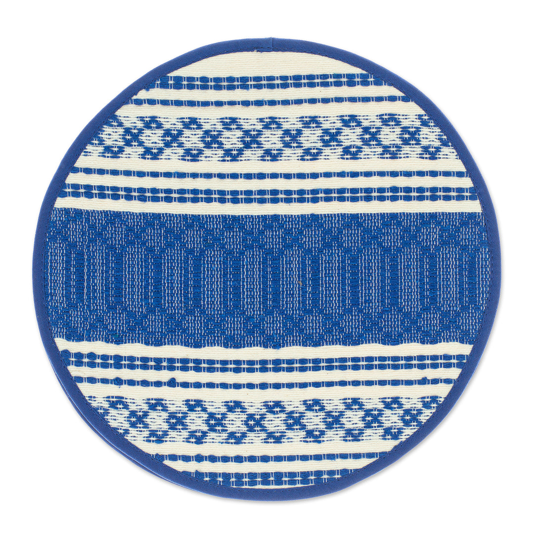 Authentic Cotton Fabric Tortilla Warmer Handmade in Mexico - Warmer in Ultramarine