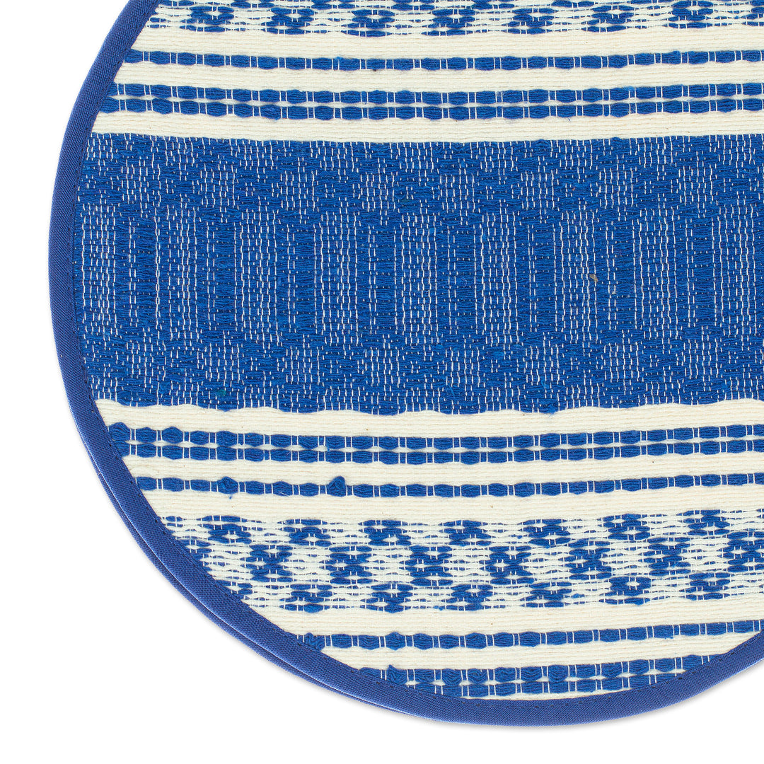 Authentic Cotton Fabric Tortilla Warmer Handmade in Mexico - Warmer in Ultramarine