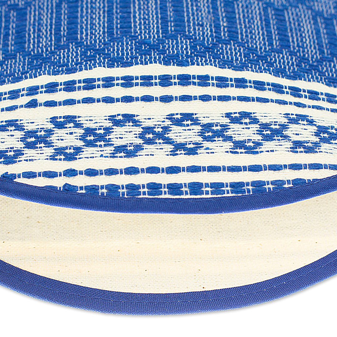 Authentic Cotton Fabric Tortilla Warmer Handmade in Mexico - Warmer in Ultramarine