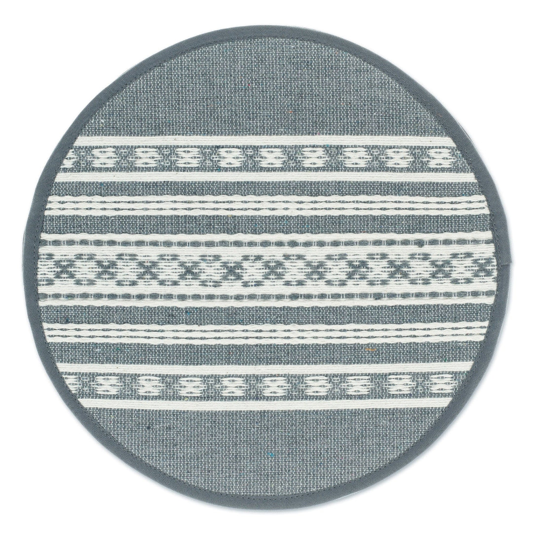 Mexican Made Tortilla Warmer with Handloomed Cotton Fabric - Warmer in Stone