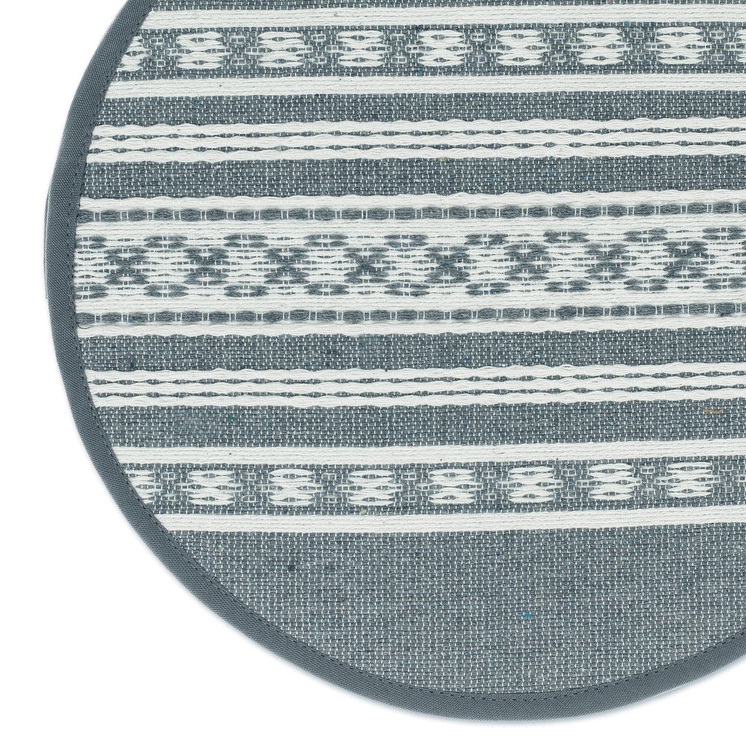 Mexican Made Tortilla Warmer with Handloomed Cotton Fabric - Warmer in Stone