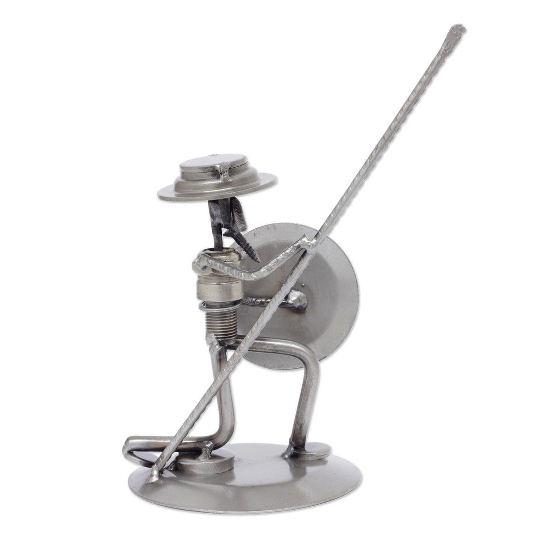 Unique Recycled Metal and Aut Parts Sculpture Mexico - Quixote in Love