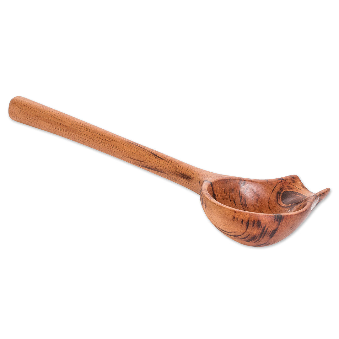 Handmade Jobillo Wood Serving Spoon from Guatemala - Gourmet Inspiration