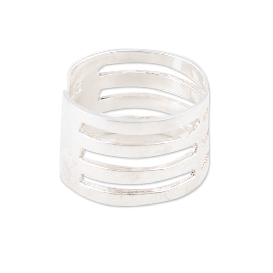 Polished Sterling Silver Wrap Toe Ring Crafted in India - Trendy Exoticism