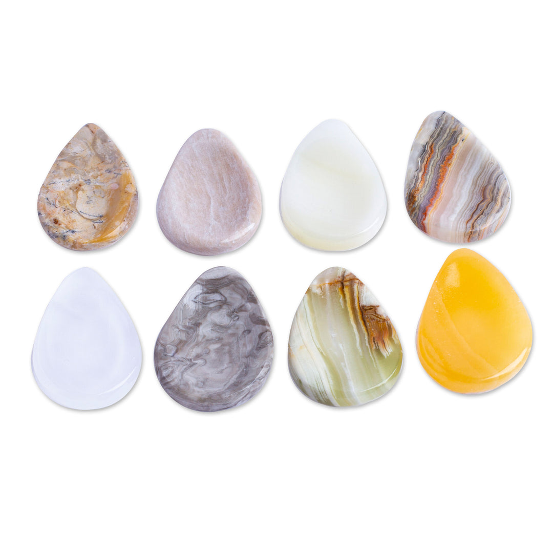 Set of 2 Drop-Shaped Marble Stress-Relieving Stones - Paradise Drops