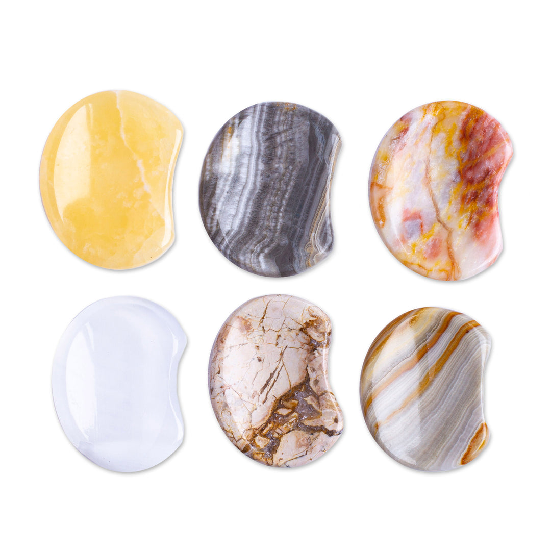 Set of 2 Stress-Relieving Stones Made from Reclaimed Marble - Serene Limbo