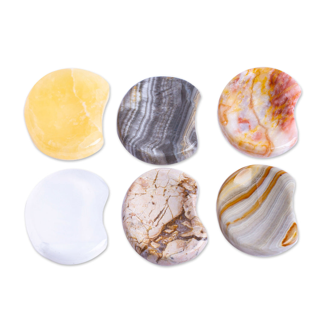 Set of 2 Stress-Relieving Stones Made from Reclaimed Marble - Serene Limbo