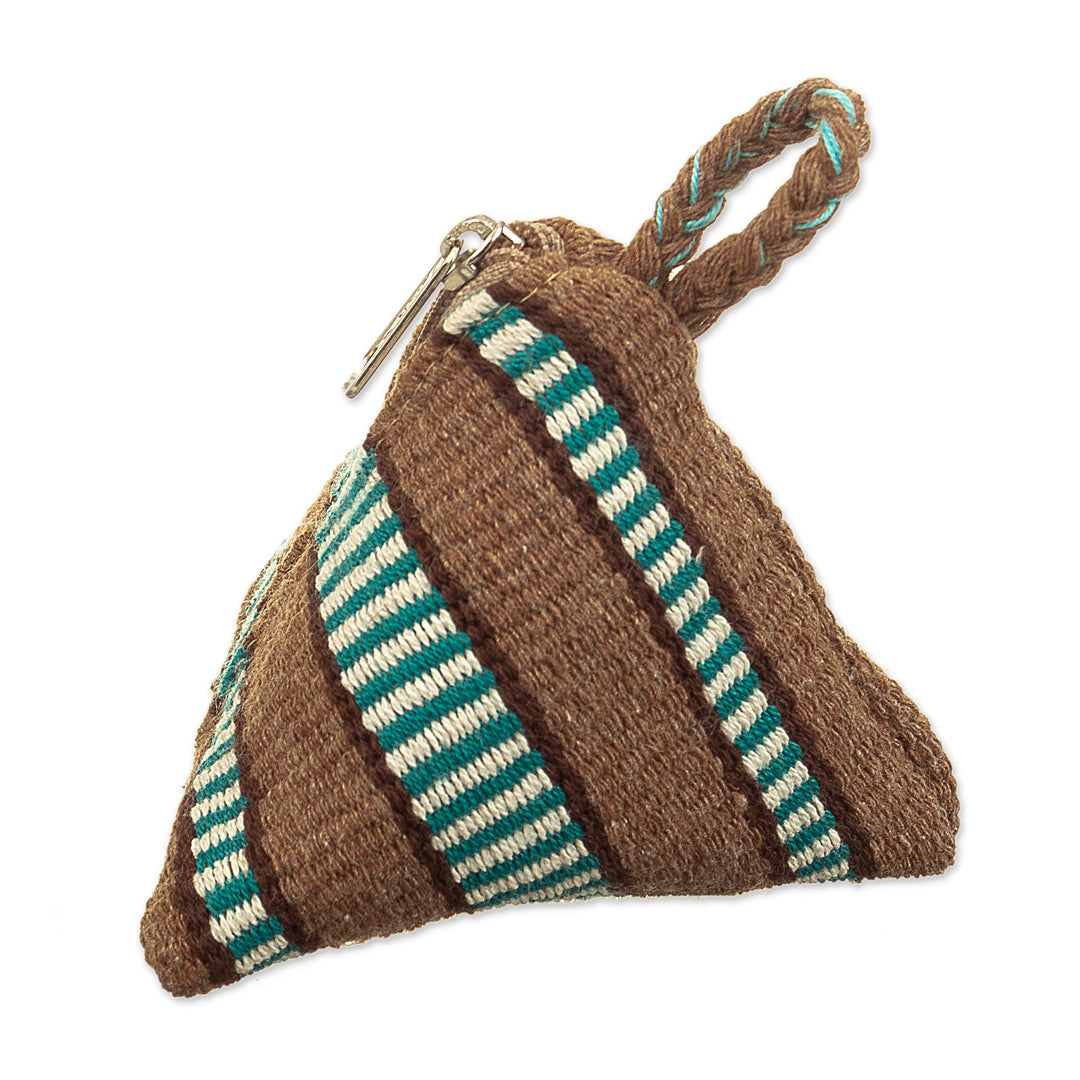 Triangular Striped Cotton Coin Purse Hand-Woven in Peru - Northern Delights