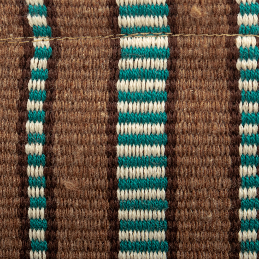 Striped Handwoven Cotton Coin Pouch with Snap Top Closure - Raining on The Desert