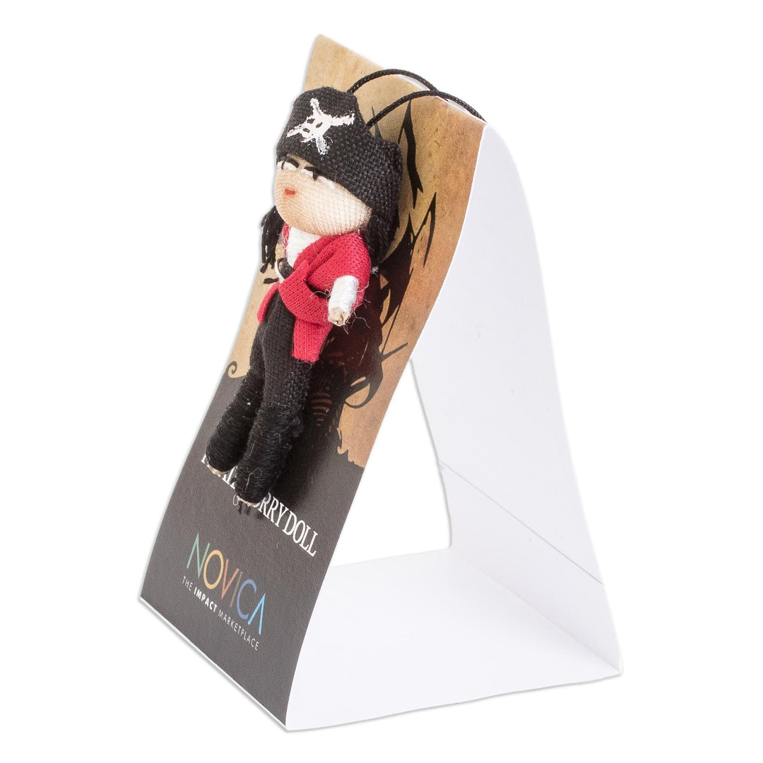 Handcrafted Cotton and Cibaque Pirate Worry Doll - Dreamy Pirate