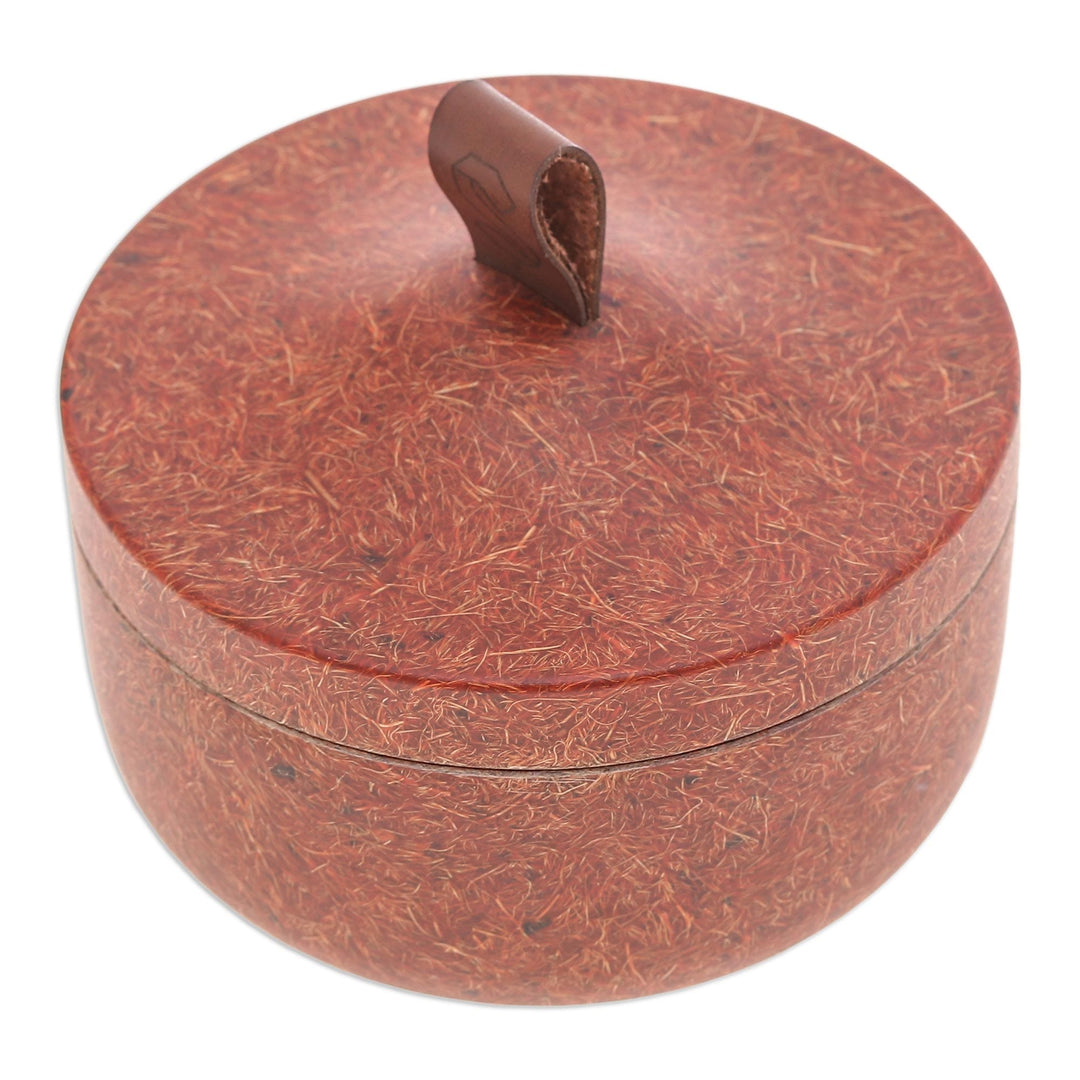 Jar Made from A Bio-Composite with Recycled Coconut Coir - Tagine in Orange