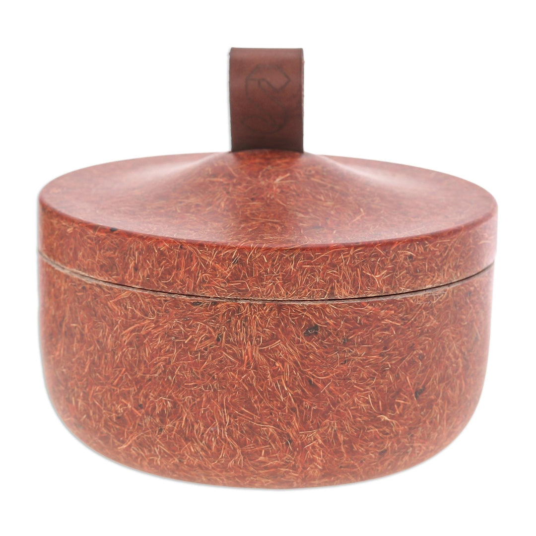 Jar Made from A Bio-Composite with Recycled Coconut Coir - Tagine in Orange