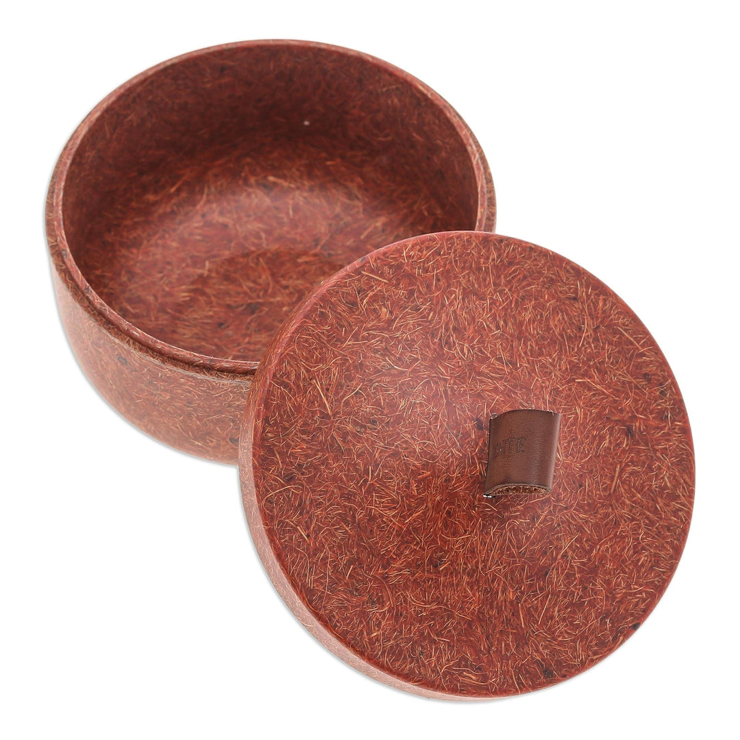 Jar Made from A Bio-Composite with Recycled Coconut Coir - Tagine in Orange