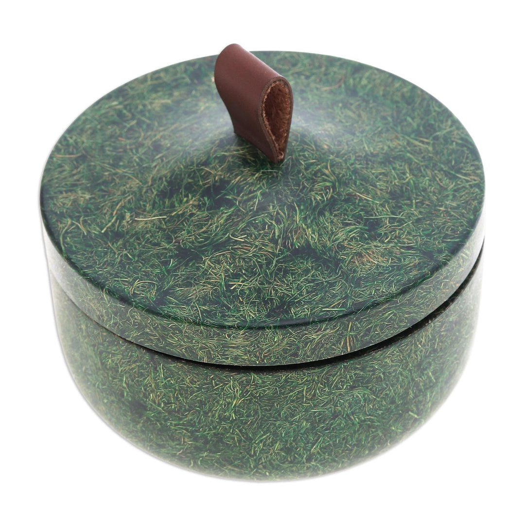Green Jar Made from Bio-Composite with Recycled Coconut Coir - Tagine in Green