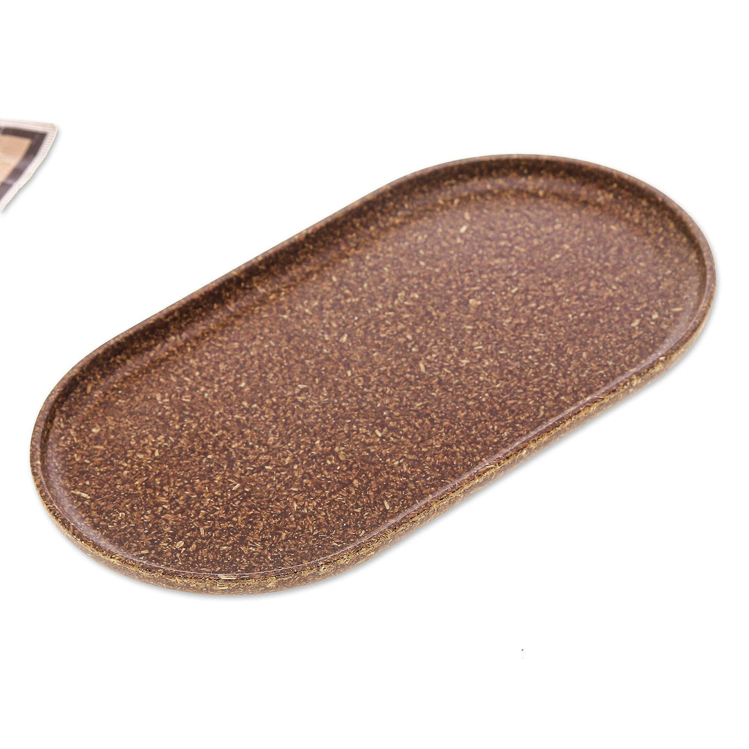 Brown Recycled Rice Husk Bio-Composite Capsule Tray - Practical Brown