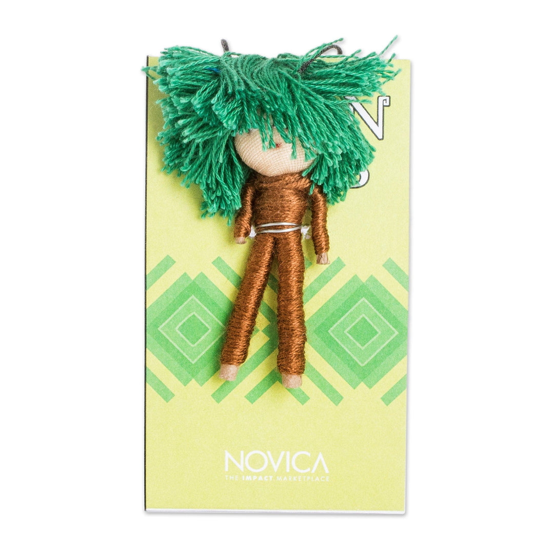 Cotton and Cibaque Tree Worry Doll Handcrafted in Guatemala - Mayan Tree