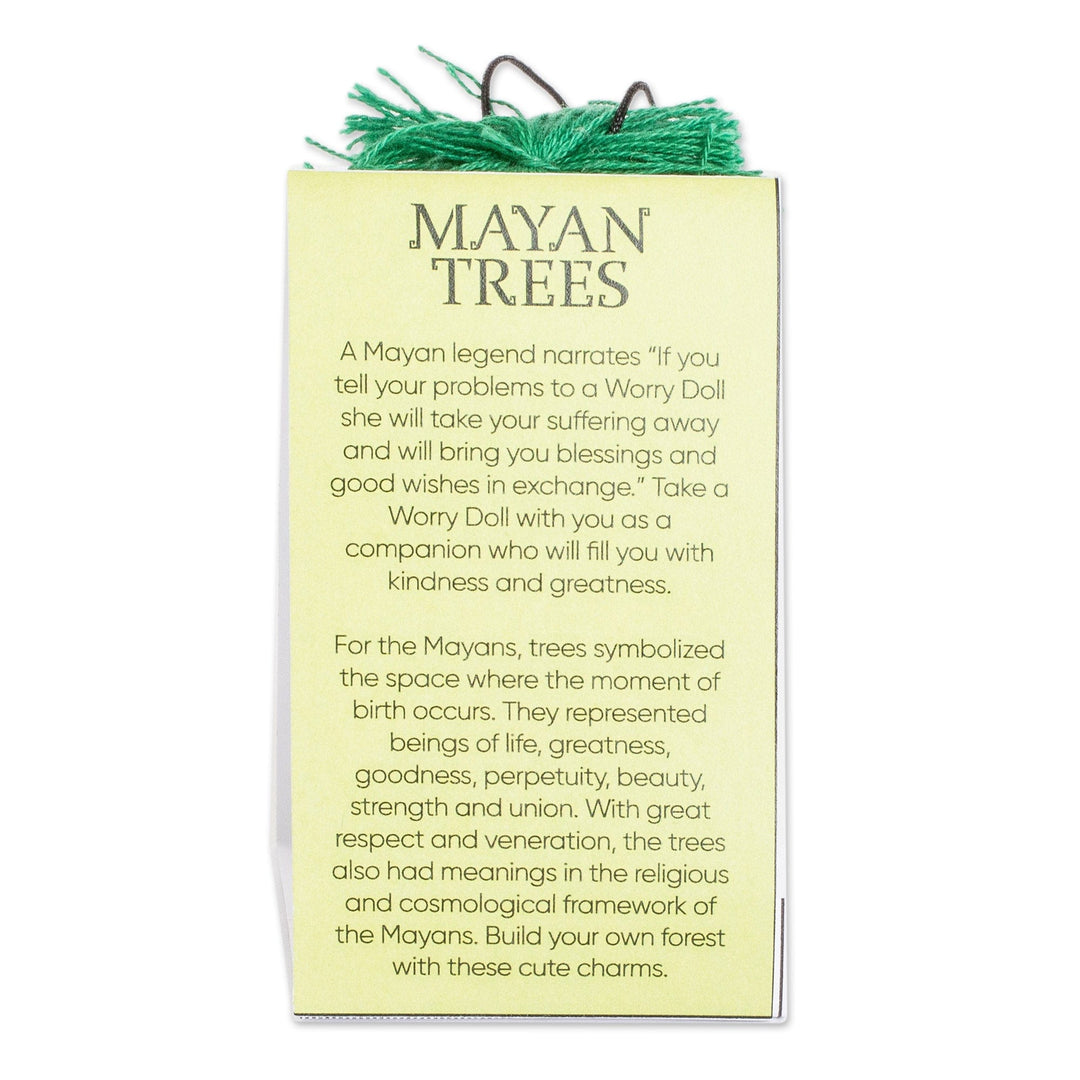 Cotton and Cibaque Tree Worry Doll Handcrafted in Guatemala - Mayan Tree
