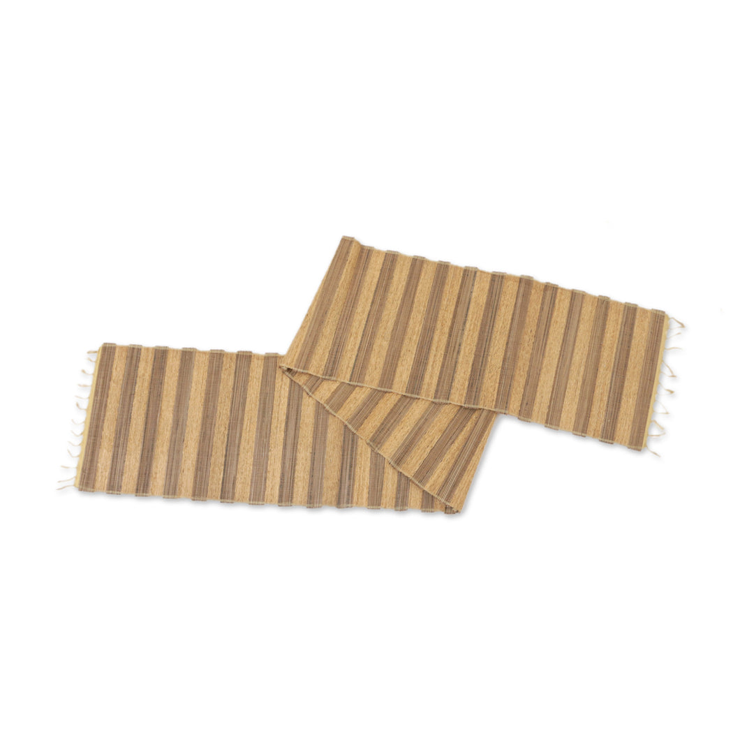 Table Runner Hand-Woven from Cotton and Natural Fibers - Bohemian Roots