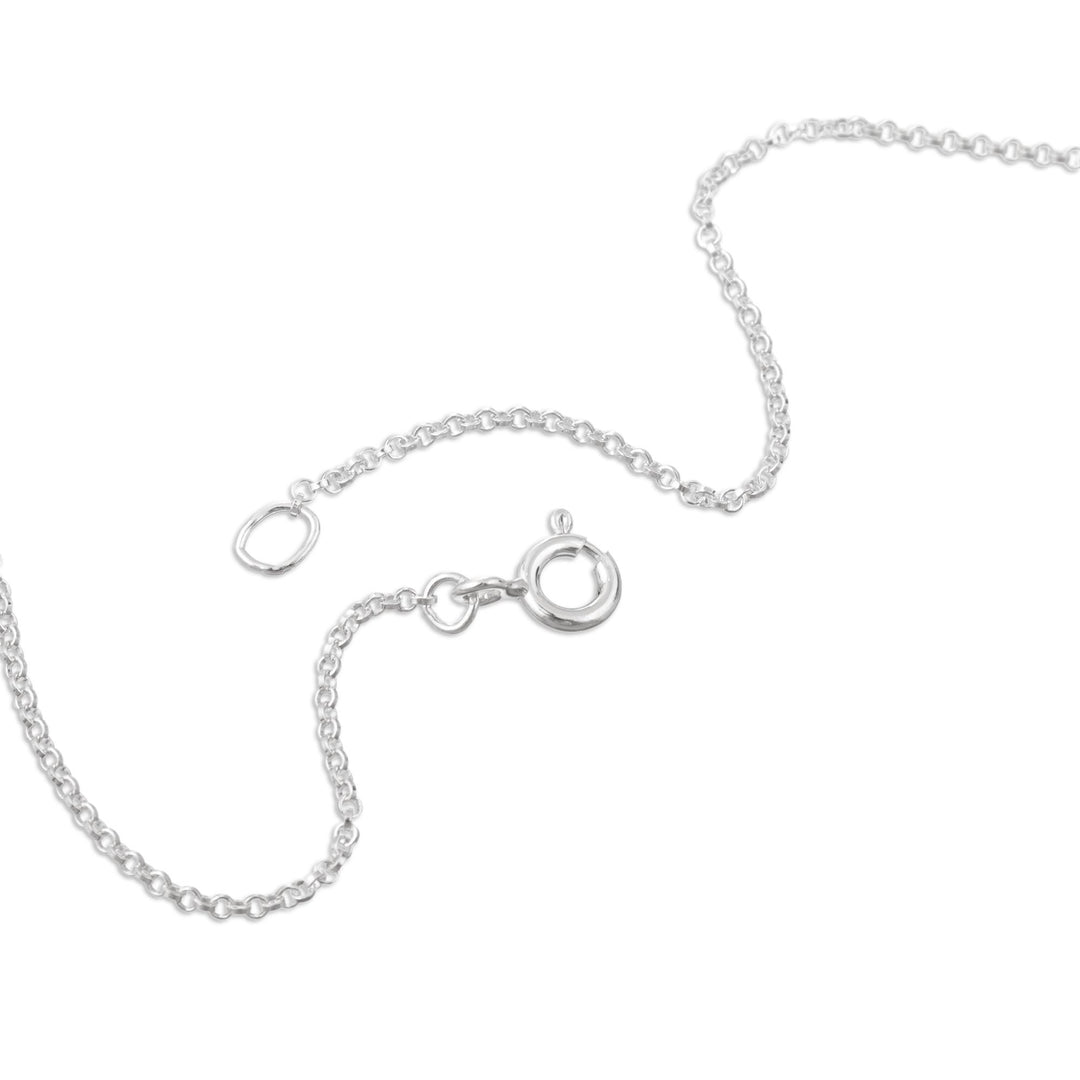 Sterling Silver Butterfly Pendant Necklace from Peru - Soaring Butterfly