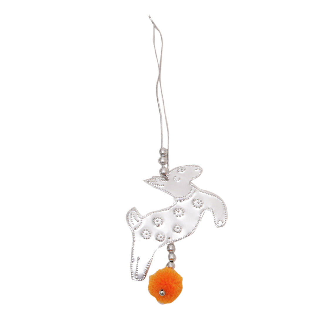 Set of 5 Handcrafted Aluminum Reindeer Ornaments from Bali - Radiant Reindeer