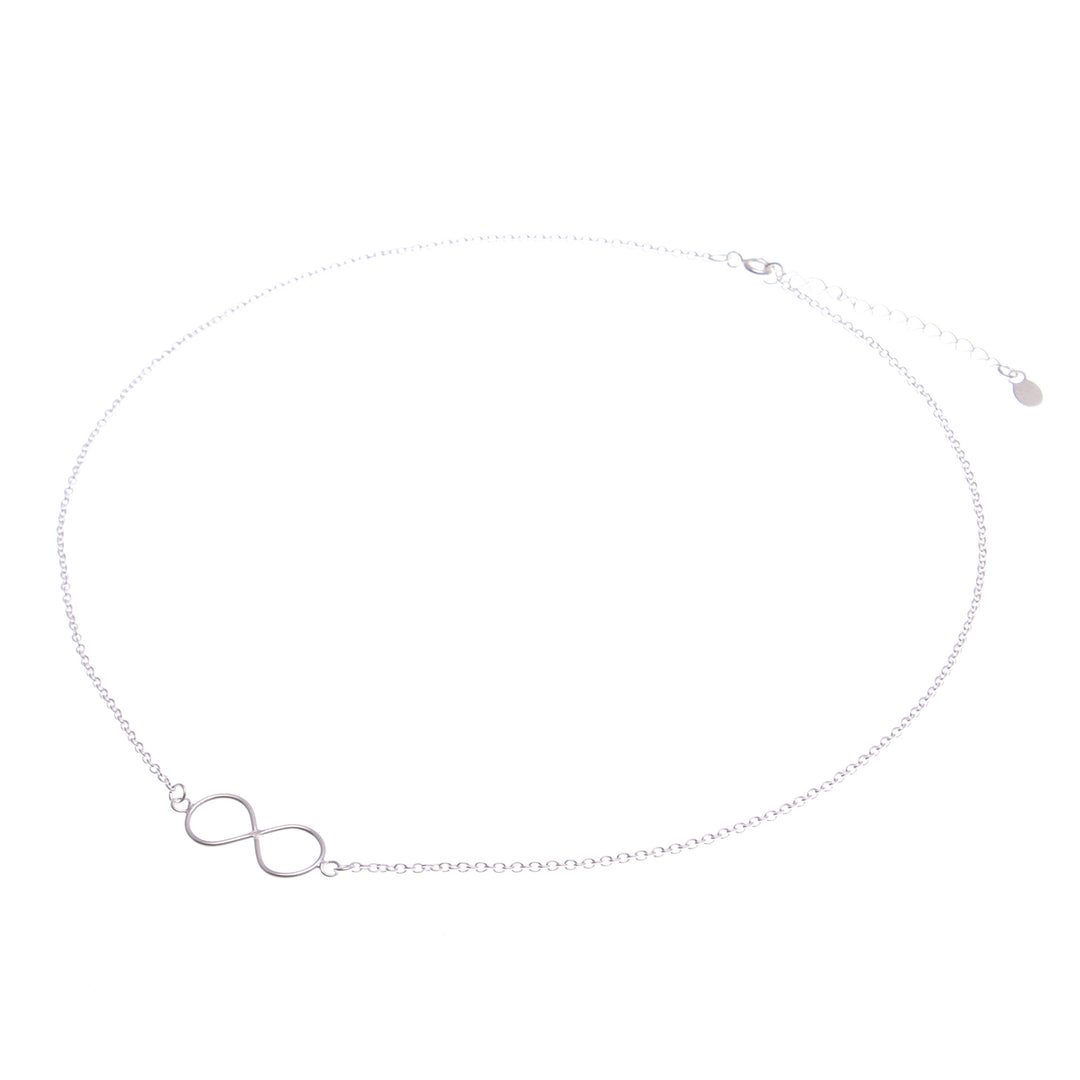 Sterling Silver Infinity Pendant Necklace Made in Thailand - Infinite Charm