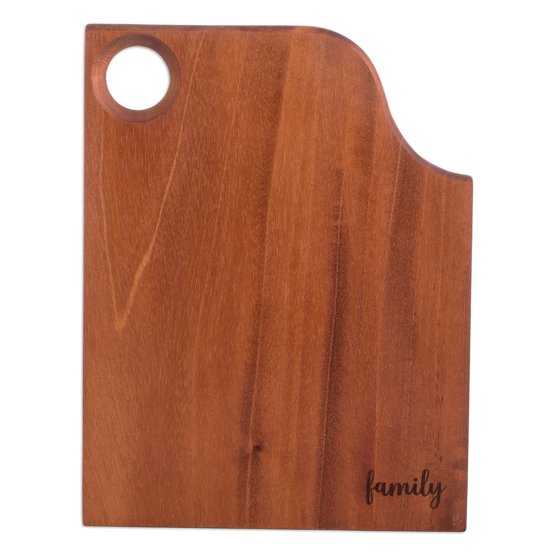 Handcrafted Cedar Wood Cutting or Charcuterie Board in Brown - Family Delight