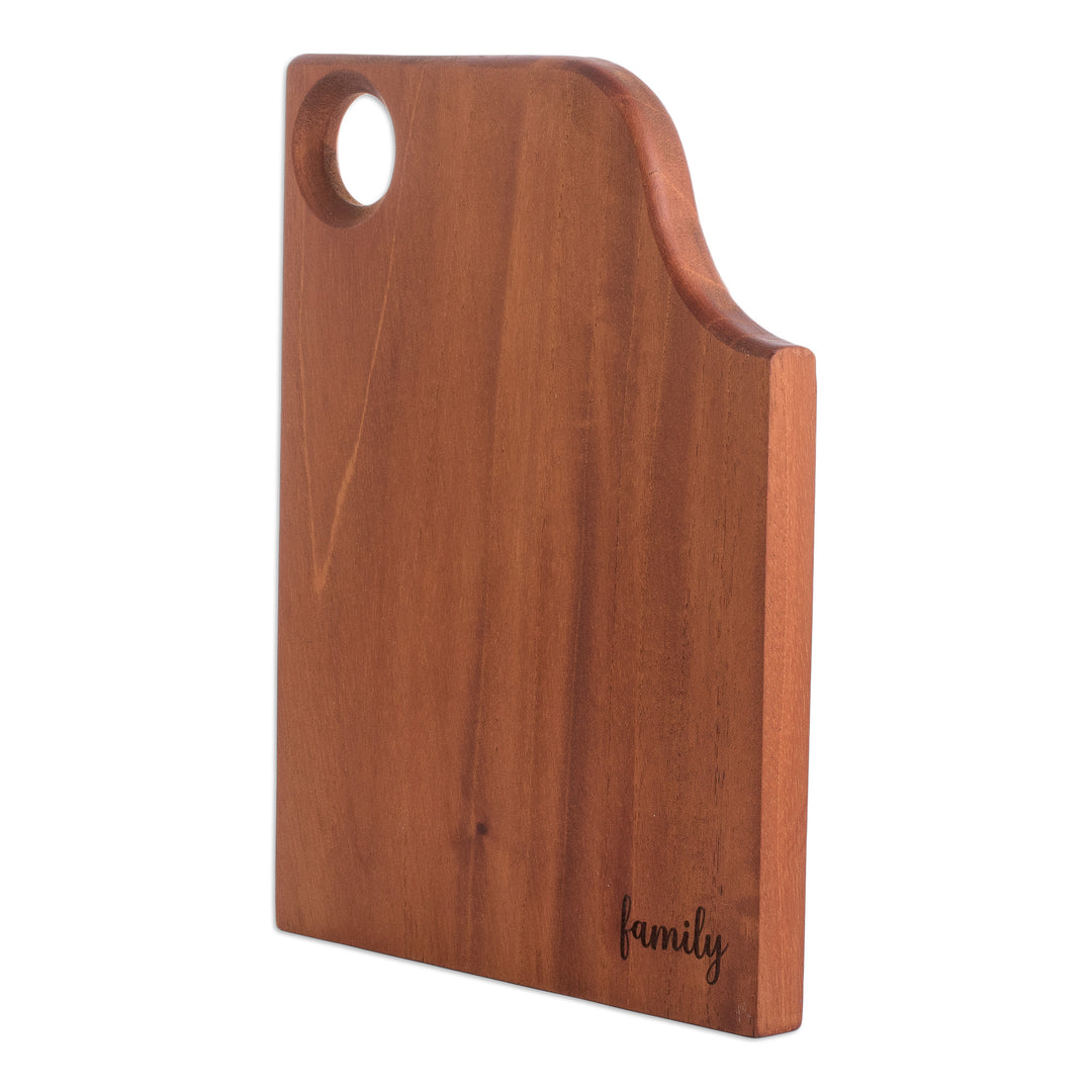 Handcrafted Cedar Wood Cutting or Charcuterie Board in Brown - Family Delight