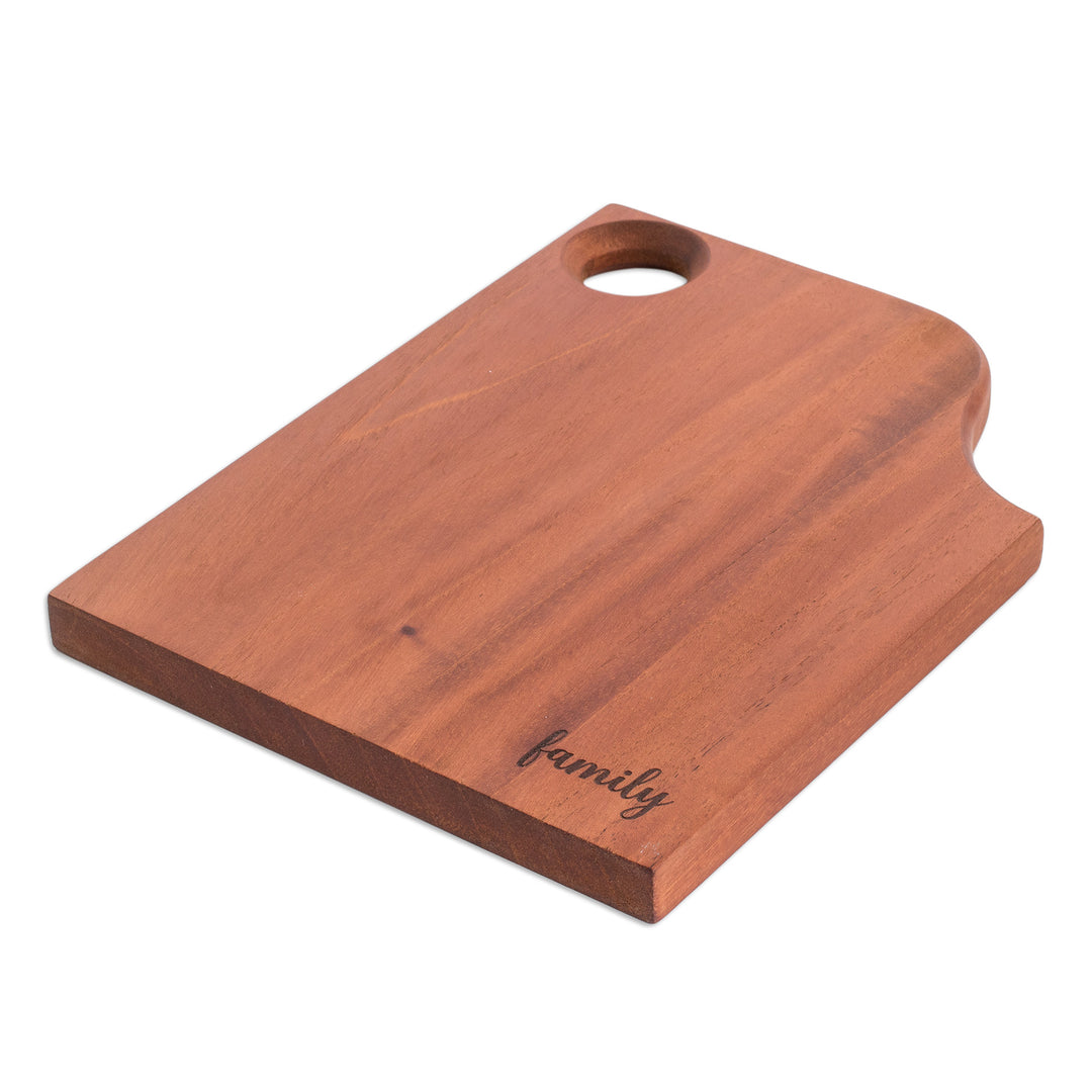 Handcrafted Cedar Wood Cutting or Charcuterie Board in Brown - Family Delight