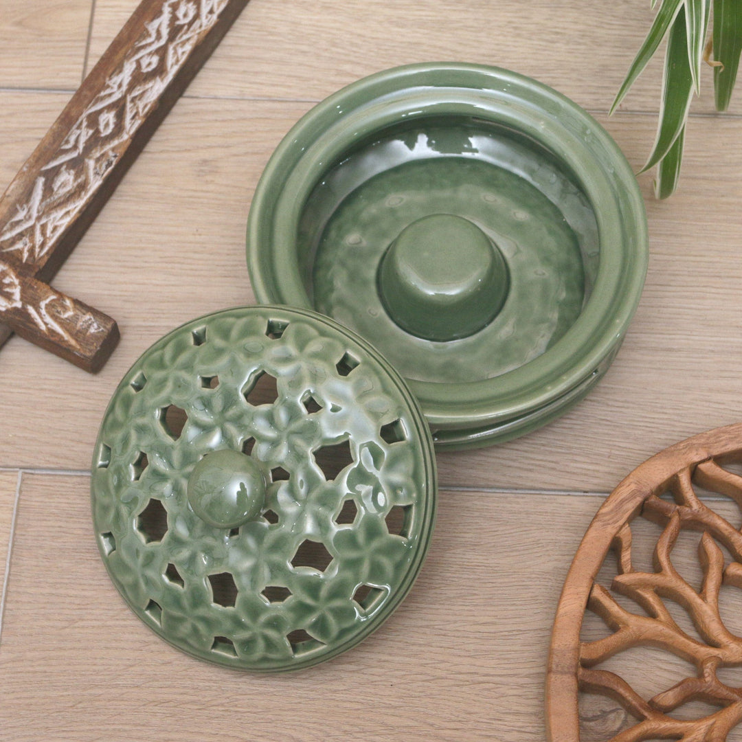 Plumeria Blooms in Green