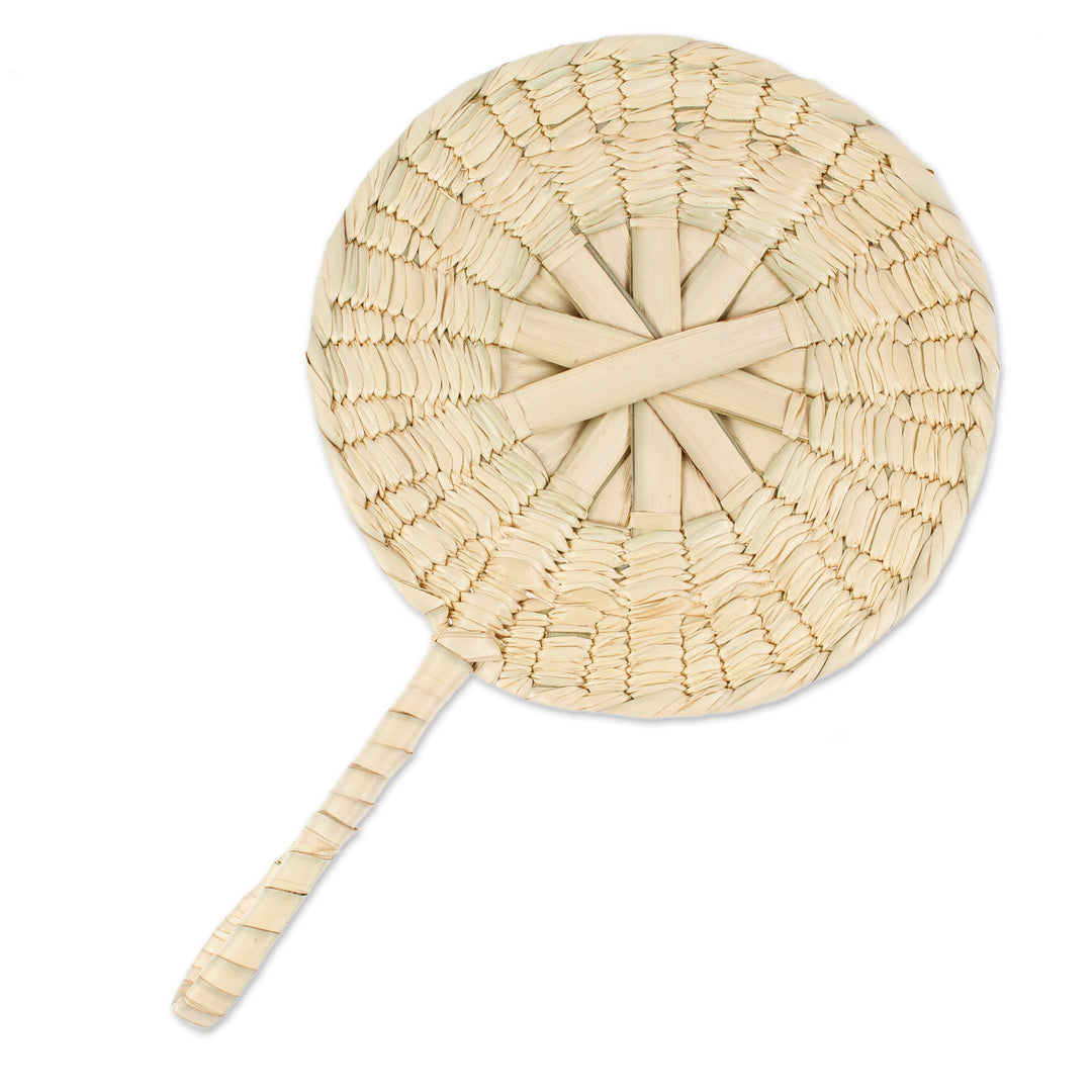 Decorative & Utilitarian Palm Fiber Fan Hand-Woven in Mexico - Breezy Style
