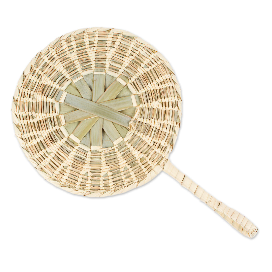 Decorative & Utilitarian Palm Fiber Fan Hand-Woven in Mexico - Breezy Style