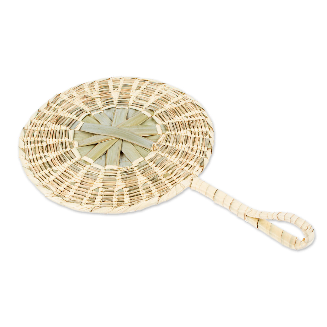 Decorative & Utilitarian Palm Fiber Fan Hand-Woven in Mexico - Breezy Style