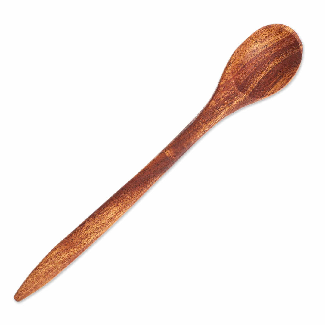Cooking and Serving Spoon Hand-Carved from Mahogany Wood - Cook with Style