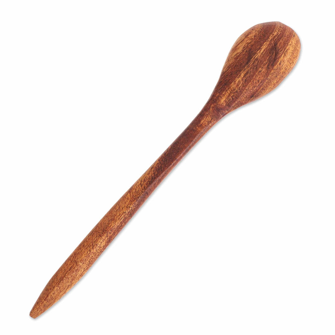 Cooking and Serving Spoon Hand-Carved from Mahogany Wood - Cook with Style