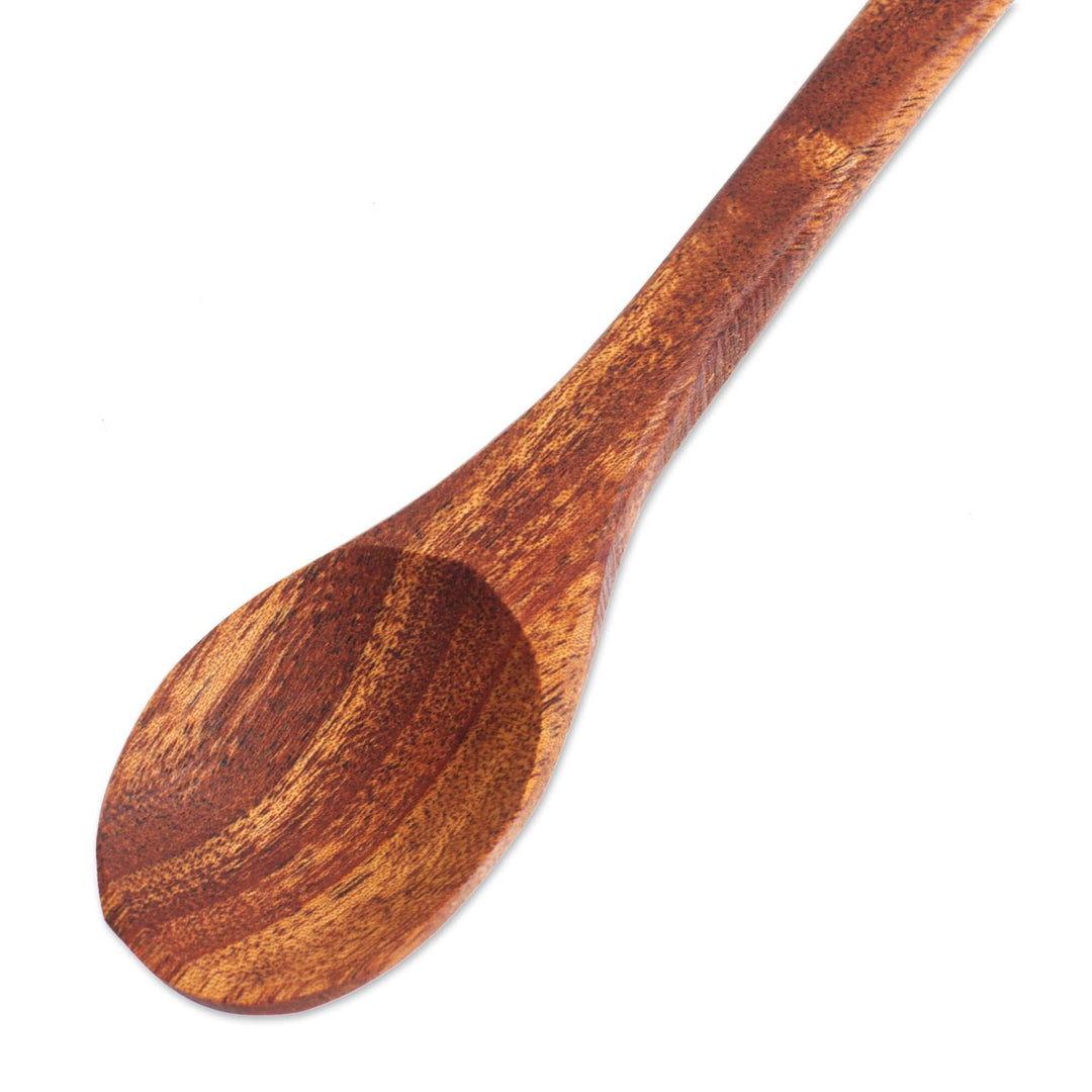 Cooking and Serving Spoon Hand-Carved from Mahogany Wood - Cook with Style