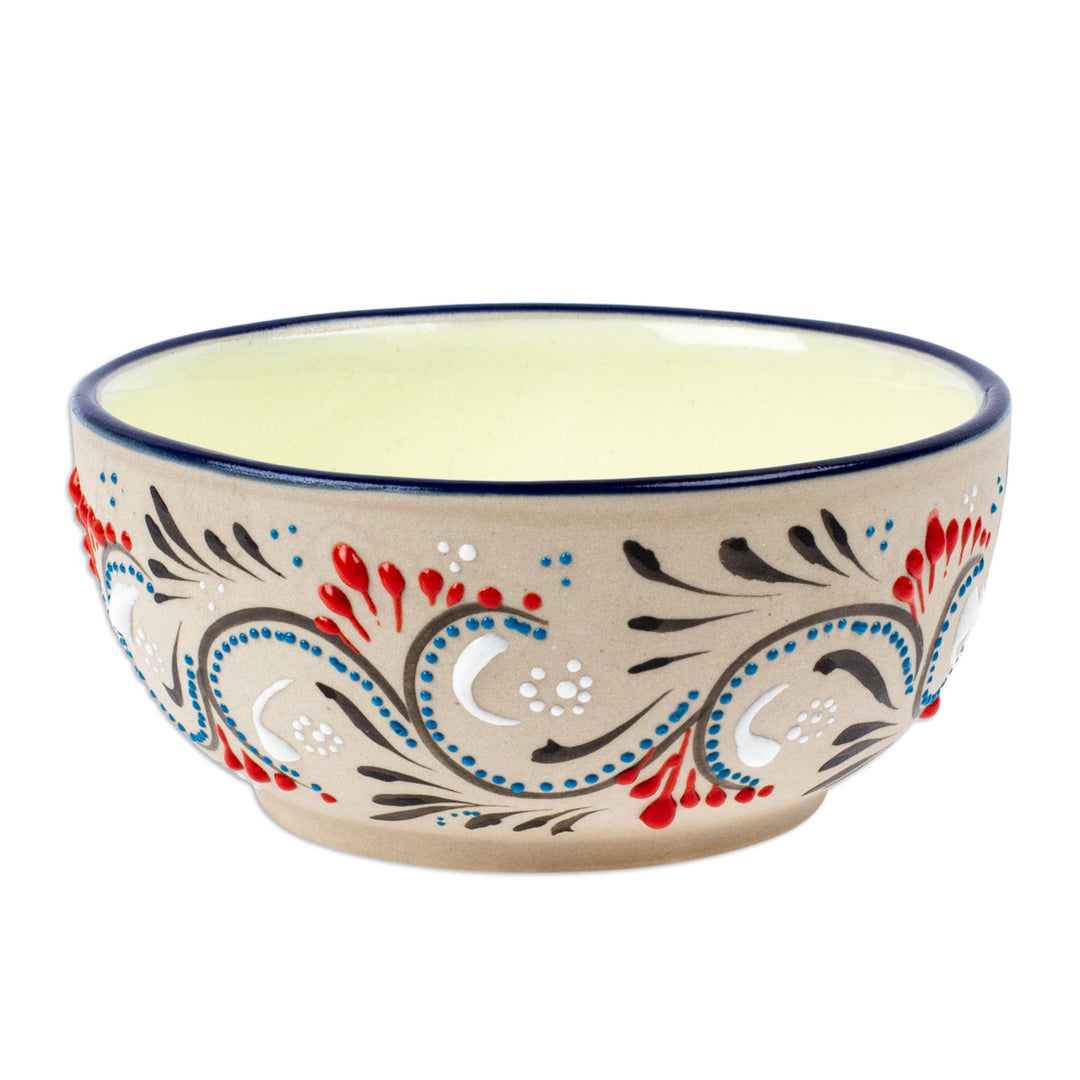 Colorful Ceramic Serving Bowl from Mexico - Mexican Fantasy